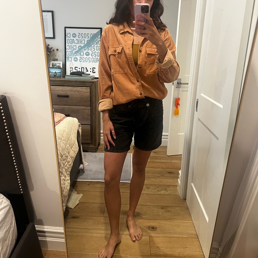 Target Rust Corduroy Button-Up Shirt Jacket